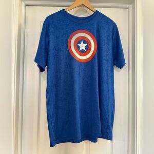 Men's Marvel Captain America Logo Short Sleeve Graphic T-Shirt - Size XL